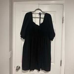 ARULA Black mid Sleeve Dress Plus Size